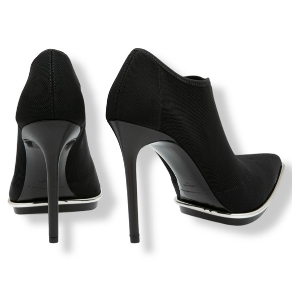 ALEXANDER WANG Cara Stretch Mesh Pointy Toe Sock Fit Pull On Ankle Booties 37.5 - Picture 2 of 14